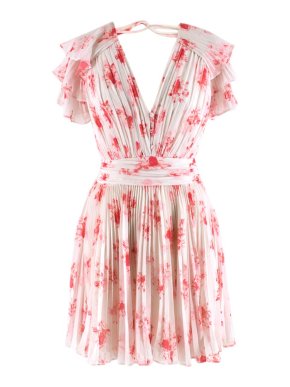 Self Portrait Floral Print Chiffon Mini Dress