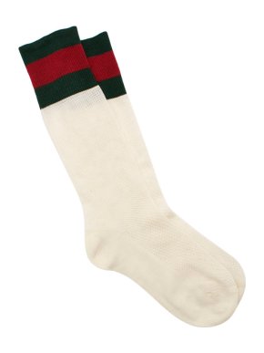 Gucci Suzanne White Web Stripe Socks