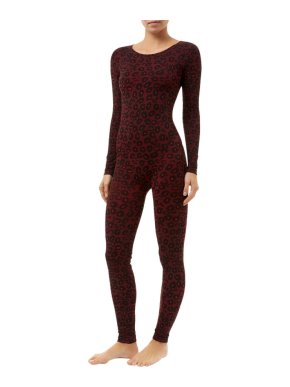 Agent Provocateur Red And Black Felinda Leopard Catsuit
