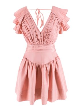Self Portrait Pink Ruffled Mini Dress