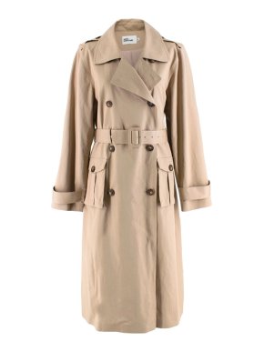 Self Portrait Canvas Fine Lace Print Trench Coat