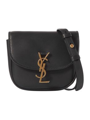 Saint Laurent Black Leather Kaia Crossbody Bag