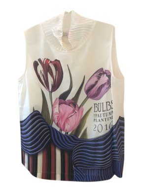 Mary Katranzou tulip printed silk top