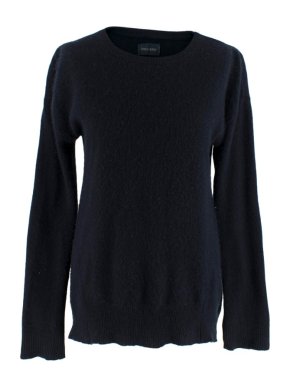 Zadig & Voltaire Navy Cashmere Jumper with Star Elbow Patch