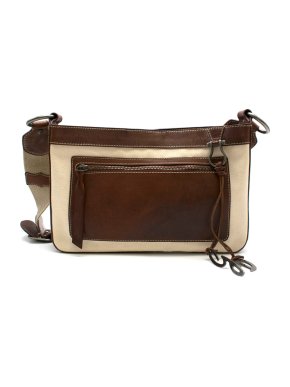 Dolce & Gabbana Canvas & Leather Shoulder Bag