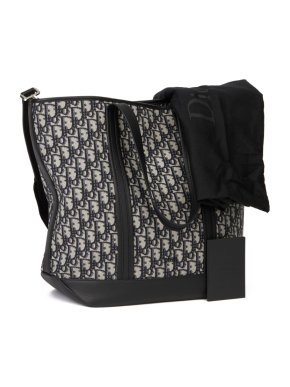 Dior Blue Oblique Two-Way Shopper Tote