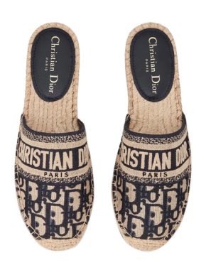 Dior blue Oblique mules