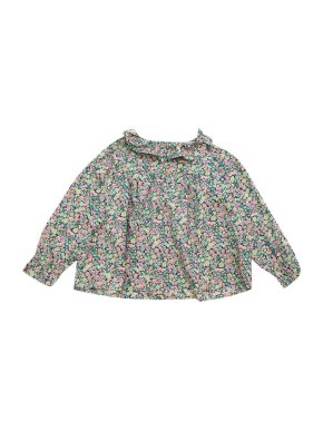 Bonton Floral Girls Longsleeve Blouse