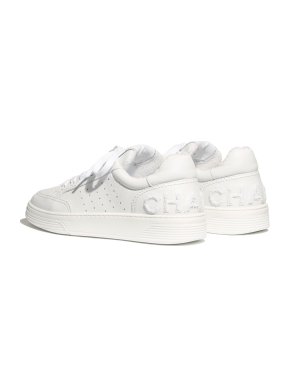 Chanel SS20 Logo Back White Sneakers