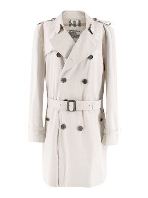 Burberry Beige Mid-length Kensington Trench Coat