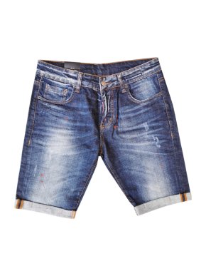 DSquared2 Men's Blue Denim Paint Splash Shorts