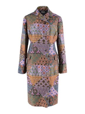 Miu Miu Metallic Abstract Jacquard Coat