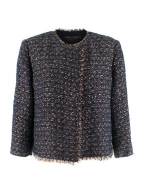 Marina Rinaldi Navy & Gold Tweed Jacket