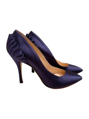 Charlotte Olympia Navy Pleated Pumps