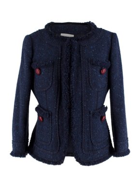 Moschino Cheap & Chic Navy Boucle Tweed