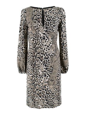 Roberto Cavalli Leopard Face Print Dress