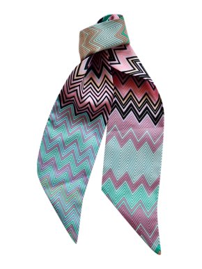 Missoni Multi-Coloured Zig Zag Print Silk Scarf
