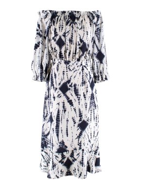 Essentiel Antwerp Tie Dye Bardot Dress