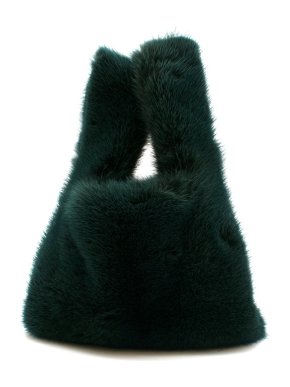 Zizi Donohoe Mini Green Mink Shopper Bag