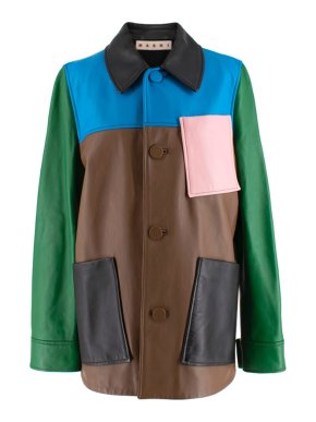 Marni Soft Leather Patchwork Jacket