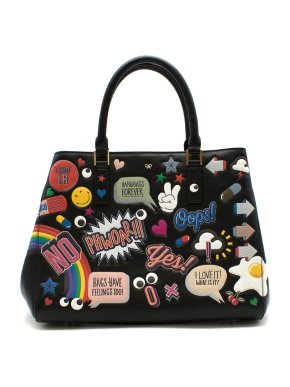 Anya Hindmarch Ebury Small All Over Wink Sticker Bag