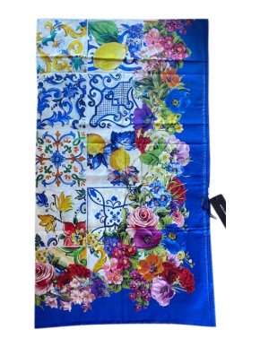 Dolce & GabbanaSicily Maiolica Lemon printed cotton beachwear cover up