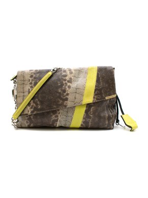 Jimmy Choo Elaphe Snakeskin Striped Shoulder Bag