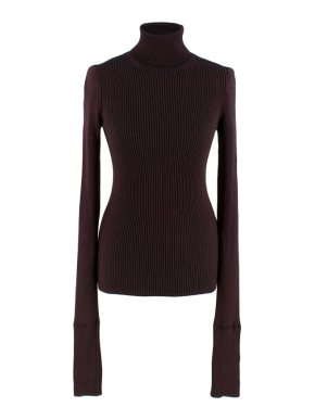 Roberto Cavalli Black Metallic Rib Knit Turtleneck Jumper