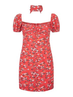 Rat and Boa Red Floral Bambi Dress