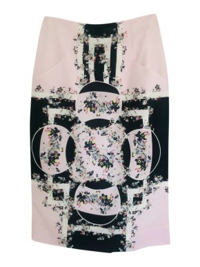 Erdem Garden Print Silk Skirt