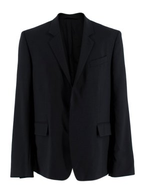 Ann Demeulemeester Black Fleece Wool Tailored Jacket