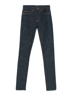 Saint Laurent High Waisted Indigo Jeans