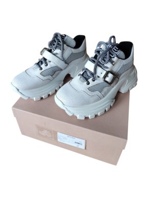Miu Miu white chunky maxi sole sneakers