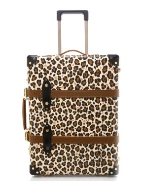 Charlotte Olympia  X Globe-trotter Leopard-print Leather Trolley Case