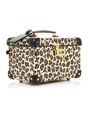 Charlotte Olympia X Globe-trotter Leopard-print Leather Vanity Case