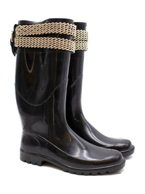 Burberry Chain Trimmed Wellington Boots