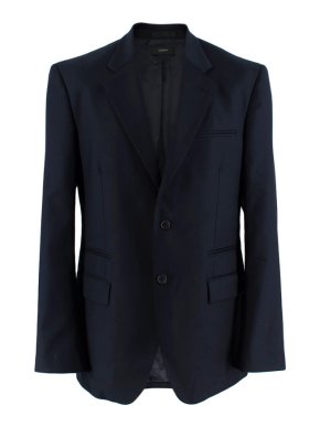 Joseph Navy Blue Single Breasted Wool Blazer