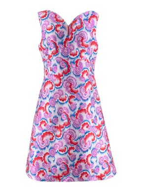 Osman Jacquard A-Line Mini Dress