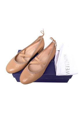 Stuart Weitzman beige bolshoi ballerina flats