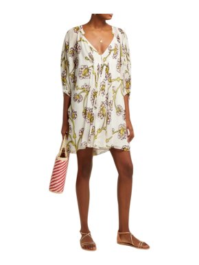 Diane Von Furstenberg Fleurette Dragon Berry Kaftan Dress