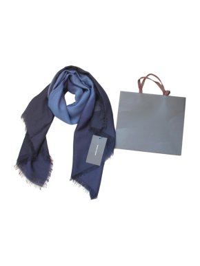 Bottega Veneta Blue Ombre Wool Scarf