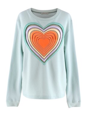 Christopher Kane Oversized Sweatshirt with Heart Embroidery