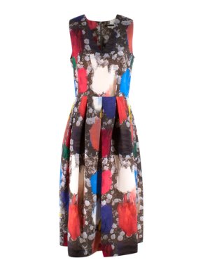 Christopher Kane Resort Floral Painted Midi Dress