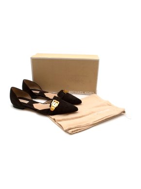 Michael Kors Suede Brown D'Orsay Flats