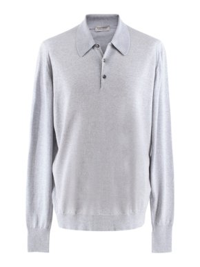 John Smedley Wool Long Sleeve Polo