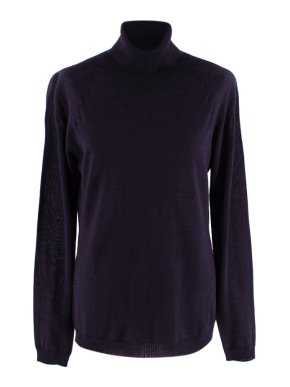 Escada Dark Purple Knitted Turtleneck