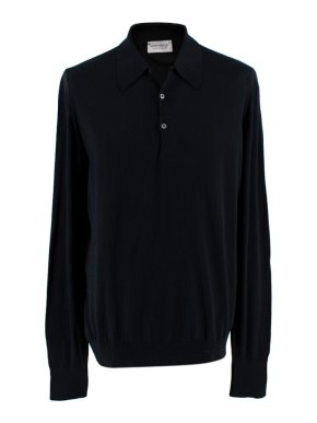 John Smedley Men's Long Sleeve Polo Shirt