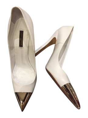 Louis Vuitton gold tipped pumps