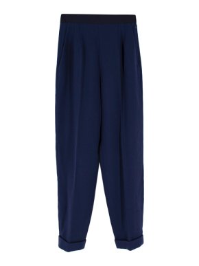 Delpozo Tailored Navy Blue Trousers
