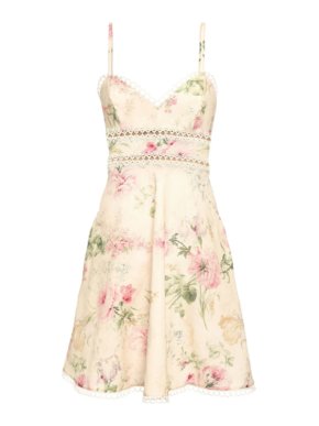 Zimmermann Floral-print linen and cotton-blend mini dress